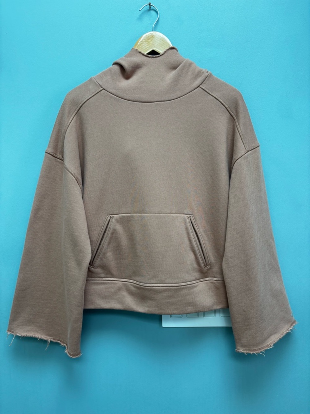 Alo Yoga Low Key Hoodie with Flare Sleeves in Mauve S